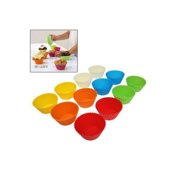moule cupcake muffin en silicone multicolore 65 cm de diametre
