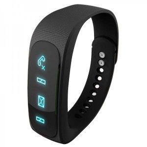 Bracelet intelligent Bluetooth sport montre connect&eacute;e podom&egrave;tre noir
