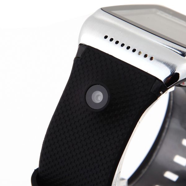 Smartwatch Bluetooth Smartwatch Bluetooth montre connectée Android Camera 1.5 pouces Argent