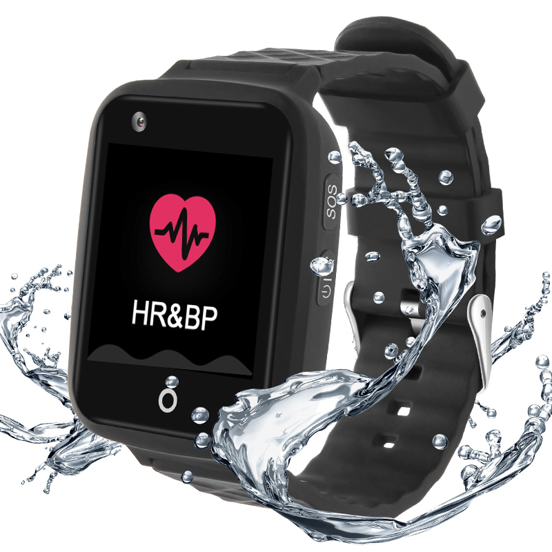 Montre Traceur GPS Senior Enfant SOS Anti Chute Cardio Visio Connect&eacute;e 4G Android iOS