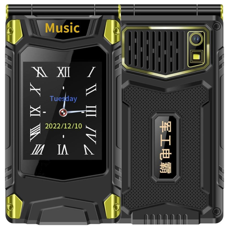 T&eacute;l&eacute;phone Portable &agrave; Clapet 4G Double &Eacute;cran Batterie Longue Dur&eacute;e avec Boutons Grands et Fonction SOS