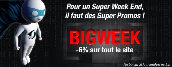 Super Yonis présente le code promo BIGWEEK valable lors de la Yonis Week (du 27 au 30 Novembre 2015)