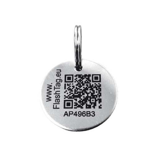 Médaille en acier inoxydable avec QR code et code pour le site web Médaille en acier inoxydable avec QR code et code pour le site web