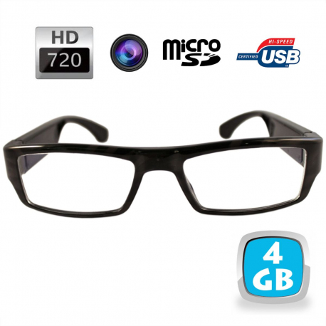 Lunettes de vue cam&eacute;ra espion pour filmer et prendre des photos en toute discr&eacute;tion.