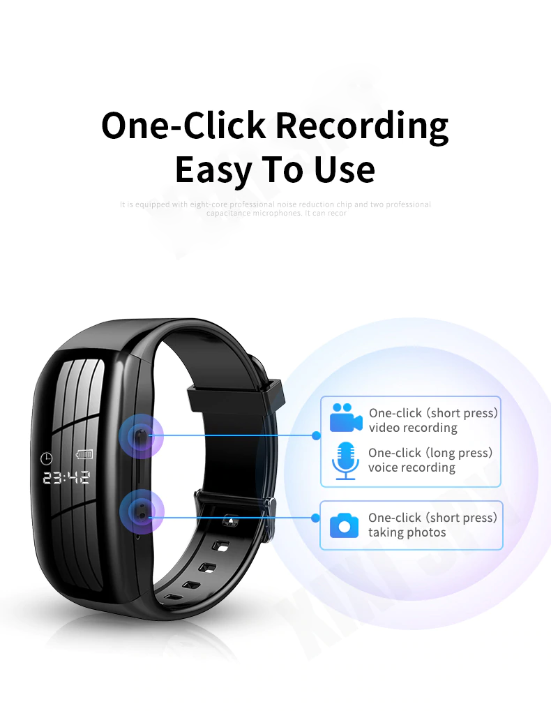 Montre connectée caméra espion permet la surveillance en un clique de manière ultra discrète