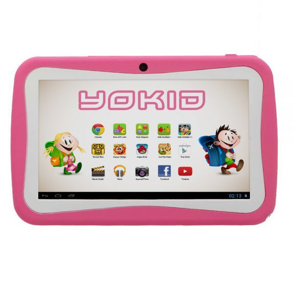 Tablette tactile Android Yokid 7 pouces rose pour enfants