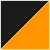 Gris Sidéral / Bracelet Silicone Noir et Orange