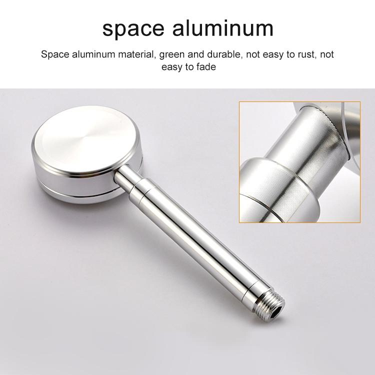 Pommeau De Douche En Laiton Massif Chromé - Haute Pression - 2 Fonctions (Main/ Fixe) - Raccord Universel 1/2"