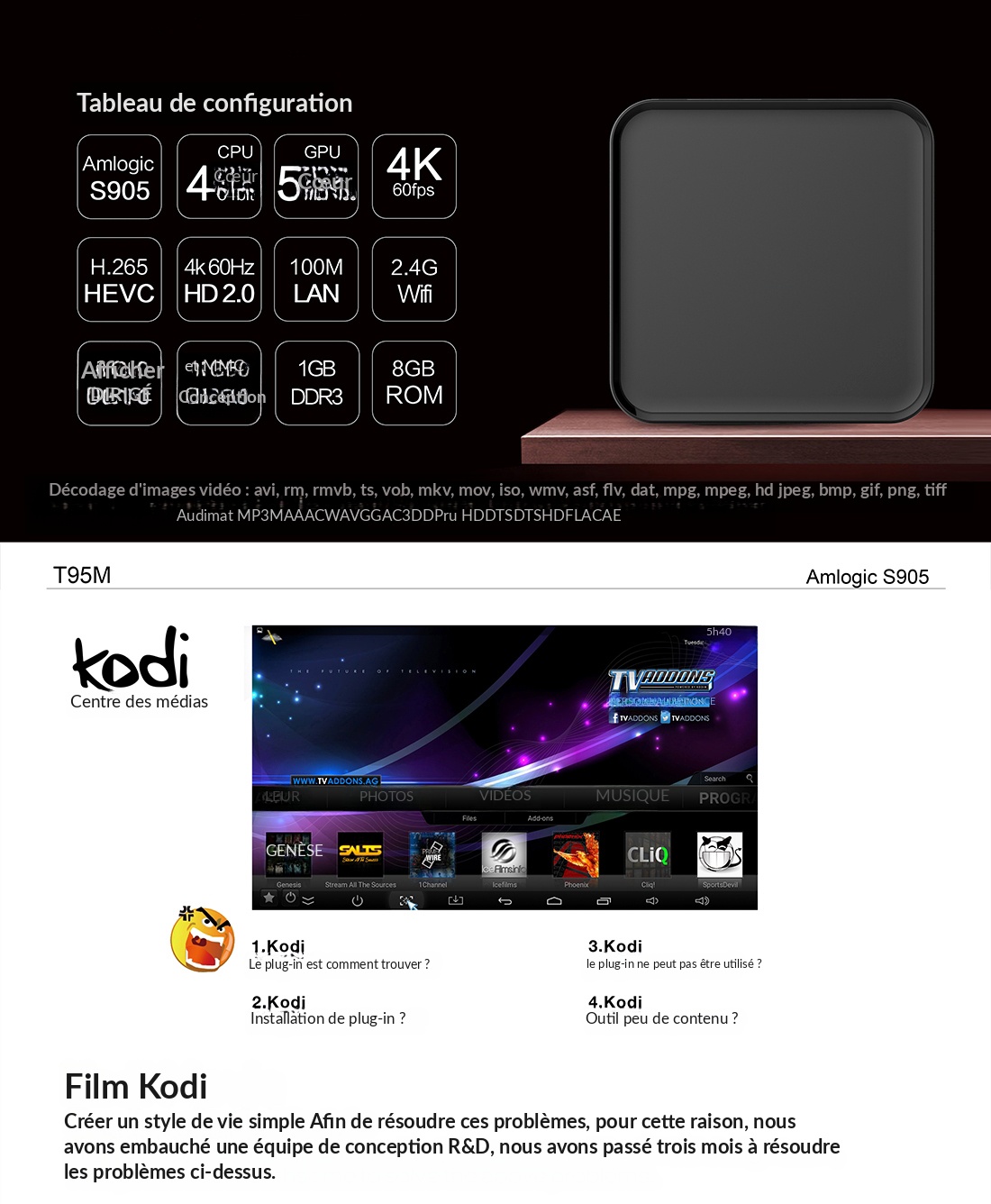 Performance de la TV box Quad Core