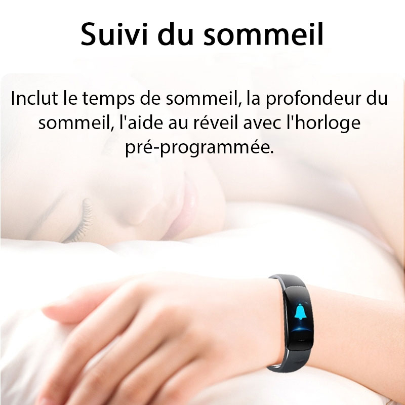 Suivi du sommeil intégré au traqueur d'activité.
