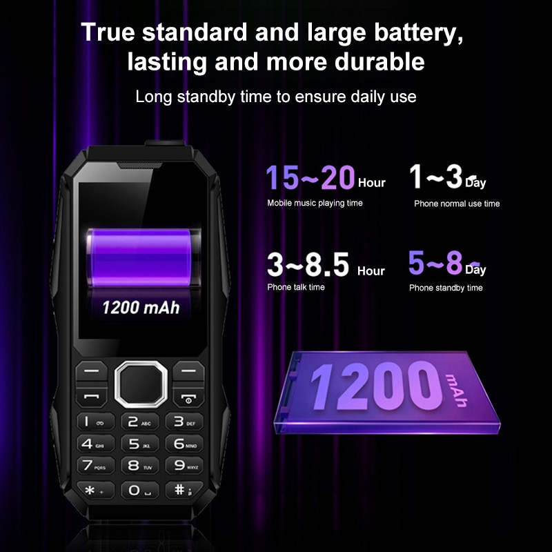 GSM incassable vibration lampe torche