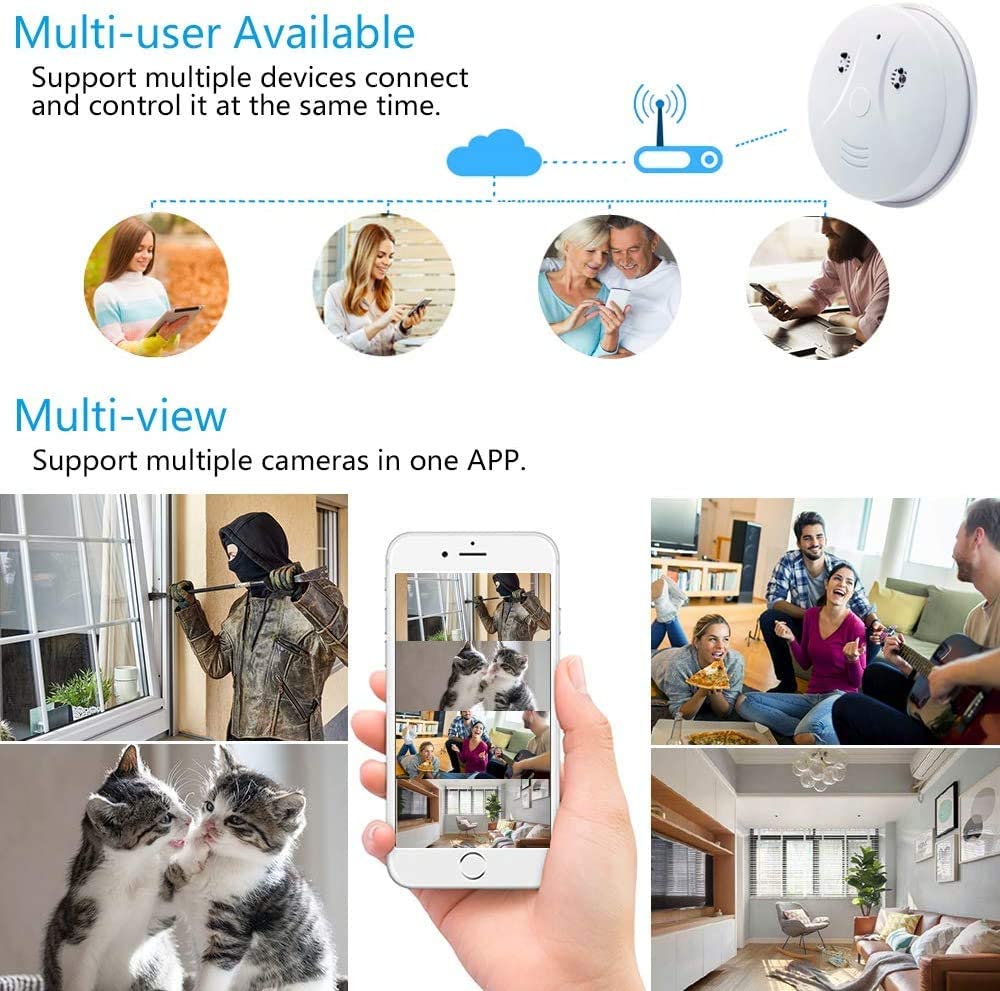 Un détecteur de fumée caméra espion ultra connecté