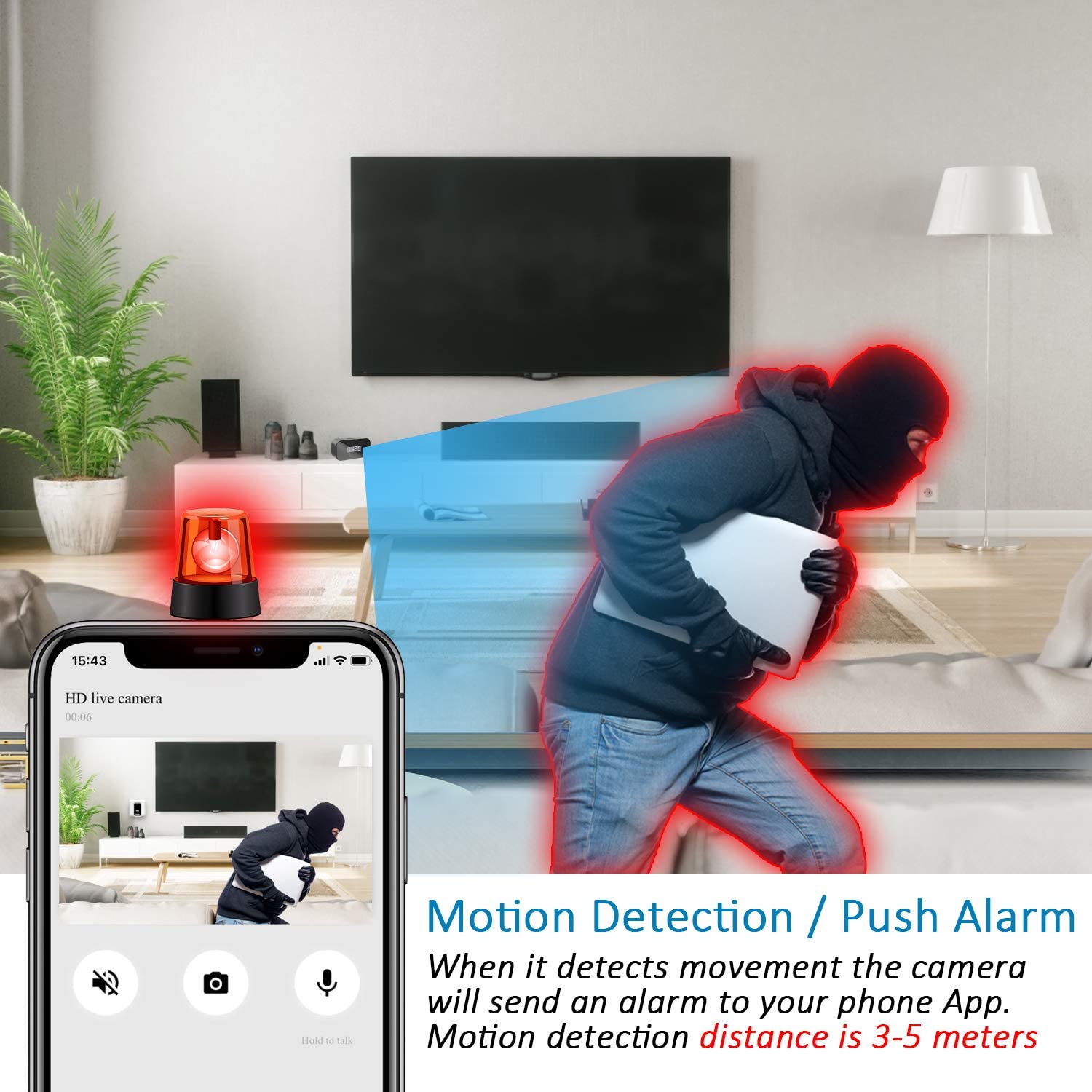 Un véritable gadget espion grâce à sa détection de mouvement
