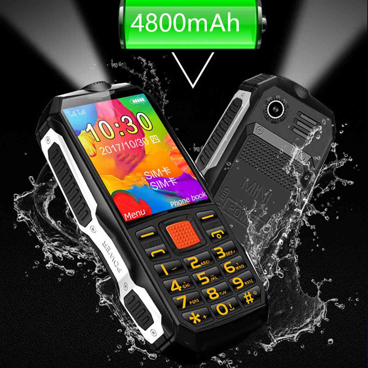 Grâce à son étanchéité, ce téléphone peut tomber dans l'eau sans se détériorer !