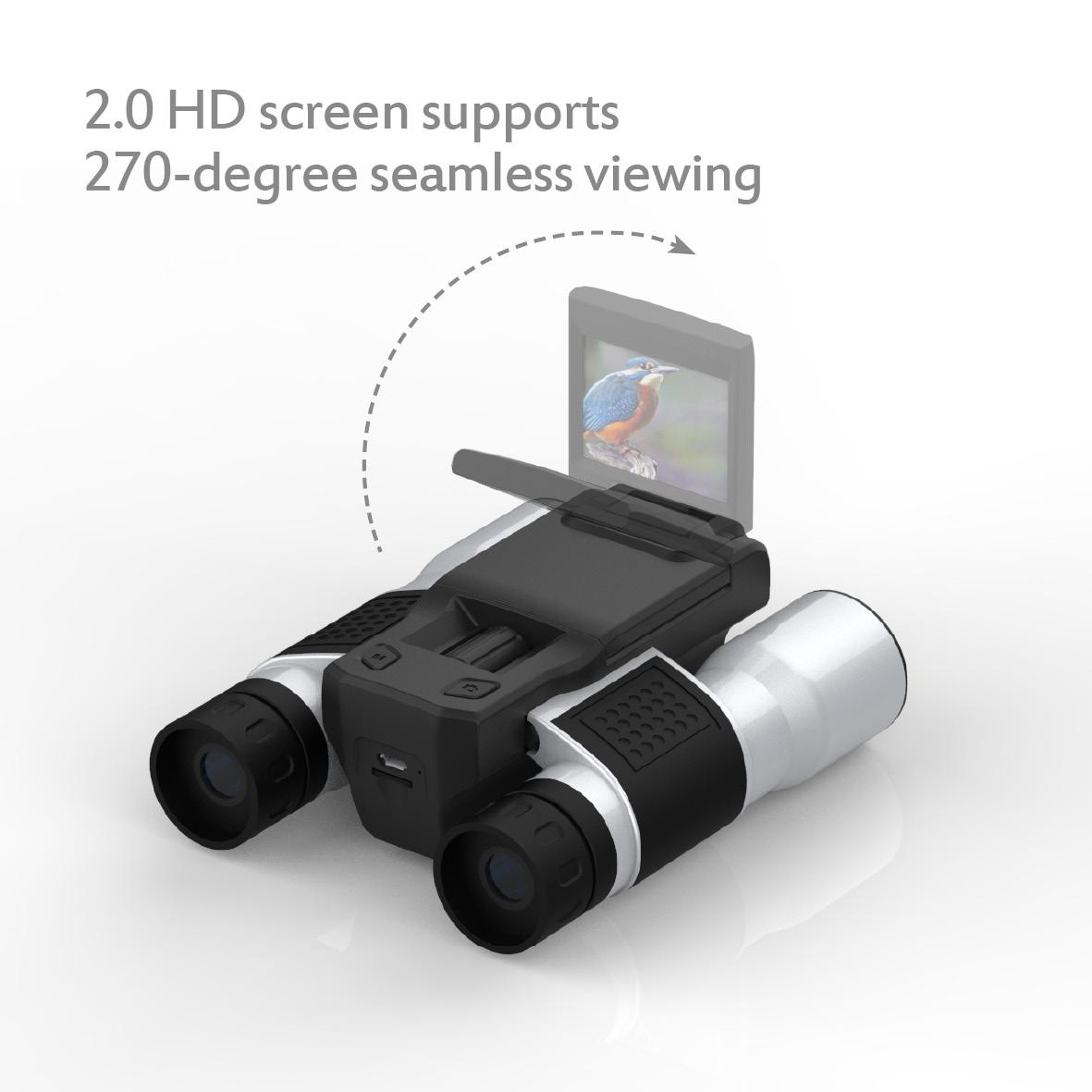 Jumelle camera 210° d'angle 1080P HD 12x32
